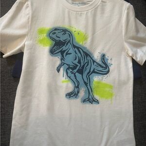 Tommy Bahama Kids T-Shirt - Cream and Blue Dinosaur